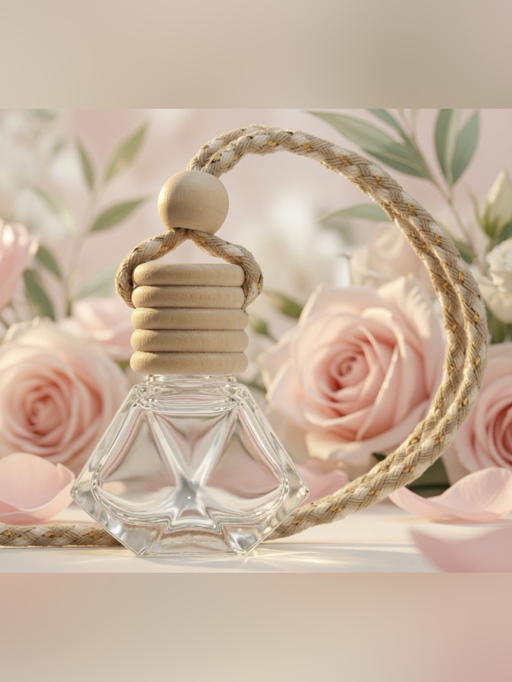 8ml Fresh Cut Roses Car Freshie Diffuser Hanging Glass